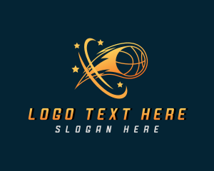 Sports Basketball Flame logo design