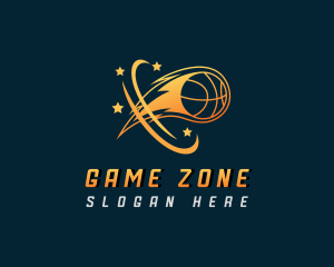 Sports Basketball Flame logo design