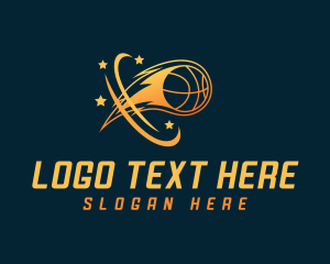 Basketball Equipment - Sports Basketball Flame logo design