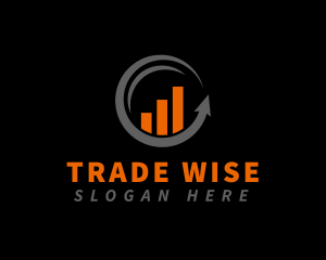 Trader - Business Chart Arrow logo design