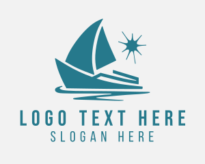 Sailboat - Yacht Club Boat logo design