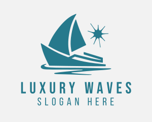 Yacht Club Boat  logo design