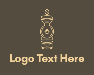 Coffee Shop - Coffee Machine Monoline logo design