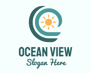 Ocean Wave Summer logo design