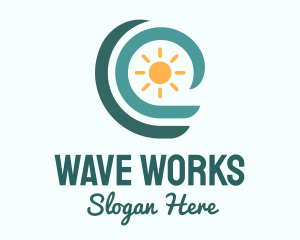 Ocean Wave Summer logo design