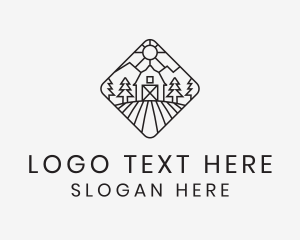 Rural - Diamond Countryside Barn logo design