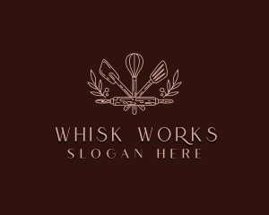 Whisk Spatula Bake logo design