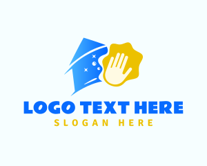 Clean - Hand Wipe House Cleaner logo design
