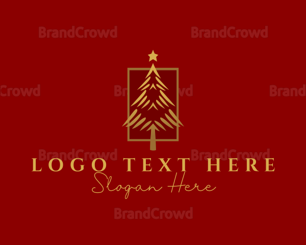 Gold Holiday Christmas Logo