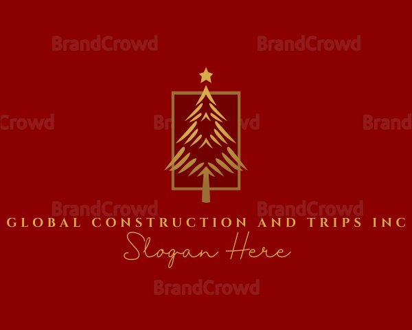 Gold Christmas Tree Logo
