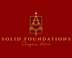 High End - Gold Christmas Tree logo design