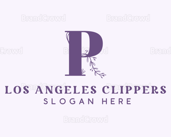 Floral Boutique Letter P Logo