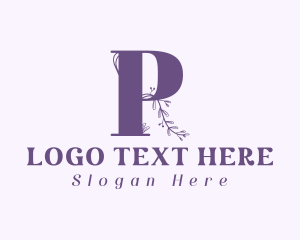Letter R - Elegant Floral Boutique logo design