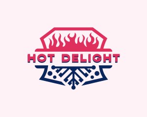 Fire Ice Temperature logo design