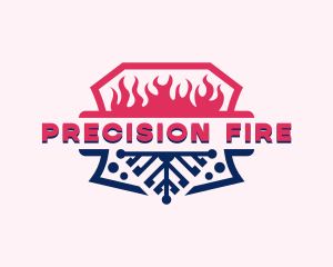 Fire Ice Temperature logo design