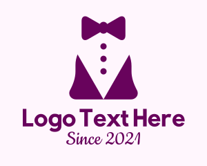 Menswear - Purple Waiter Bell logo design