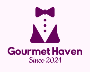 Purple Waiter Bell logo design