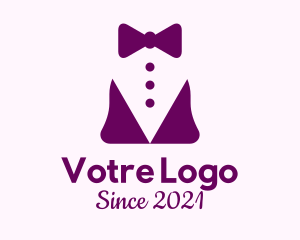 Bow Tie - Purple Waiter Bell logo design