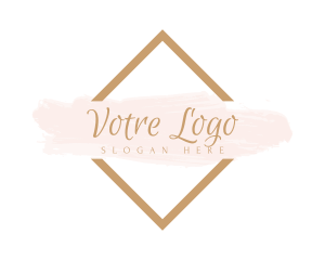 Cursive Watercolor Diamond Logo