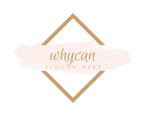 Cursive Watercolor Diamond Logo