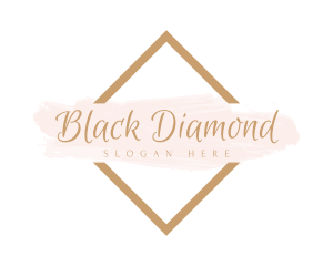 Cursive Watercolor Diamond logo design