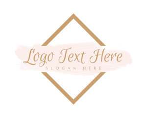 Cursive Watercolor Diamond Logo