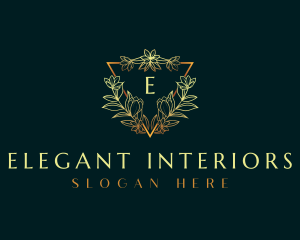 Elegant Flower Ornament logo design