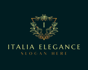 Elegant Flower Ornament logo design