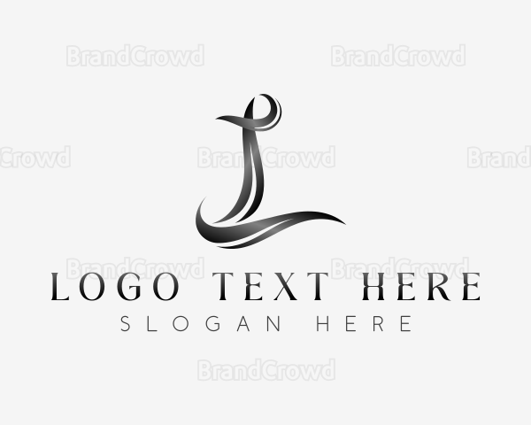 Hair Stylist Letter L Logo