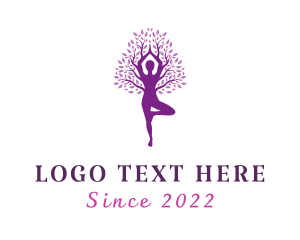Tree Trunk - Yoga Tree Fitness logo design