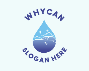 Car Care - Car Wash Water Droplet logo design