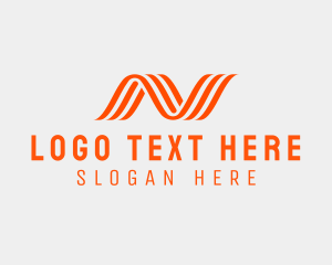 Web - Business Wave Letter N logo design