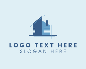 Urban - House Blueprint Structure logo design