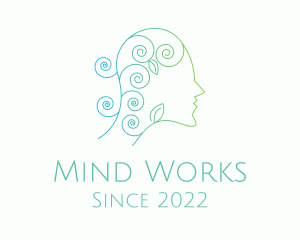 Organic Psychology Mental Health  logo design