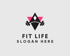 Fitness Dumbbell Gym logo design