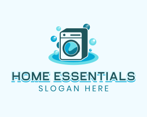 Household - Washing Machine Laundromat logo design