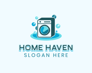 Household - Washing Machine Laundromat logo design