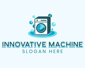 Washing Machine Laundromat logo design