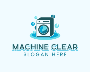 Washing Machine Laundromat logo design