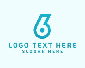 Blue - Generic Gradient Number 6 Company logo design