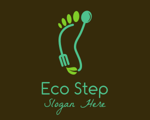 Footprint - Eco Footprint Cutlery logo design