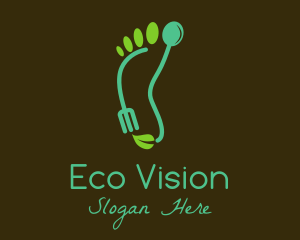 Eco Footprint Cutlery  logo design