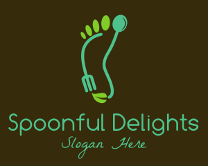 Eco Footprint Cutlery  logo design