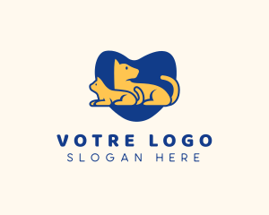 Pet Cat Dog Adoption Logo