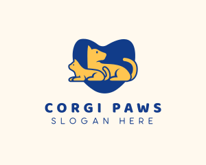 Pet Cat Dog Adoption logo design