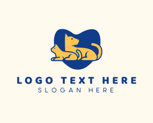 Domesticated - Pet Cat Dog Adoption logo design