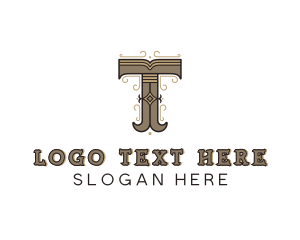 Craftsman - Antique Brand Artisan Letter T logo design