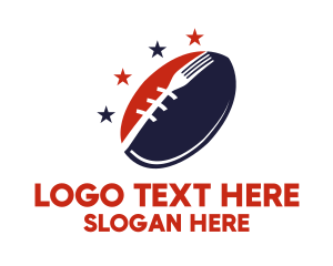 Fork - American Football Diner logo design