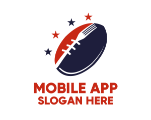 Rugby - American Football Diner logo design