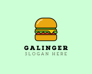 Lunch - Veggie Burger Meal logo design